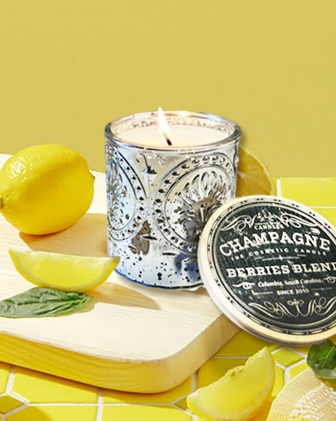 Champagne & Berries - Silver - Creative Energy Candles