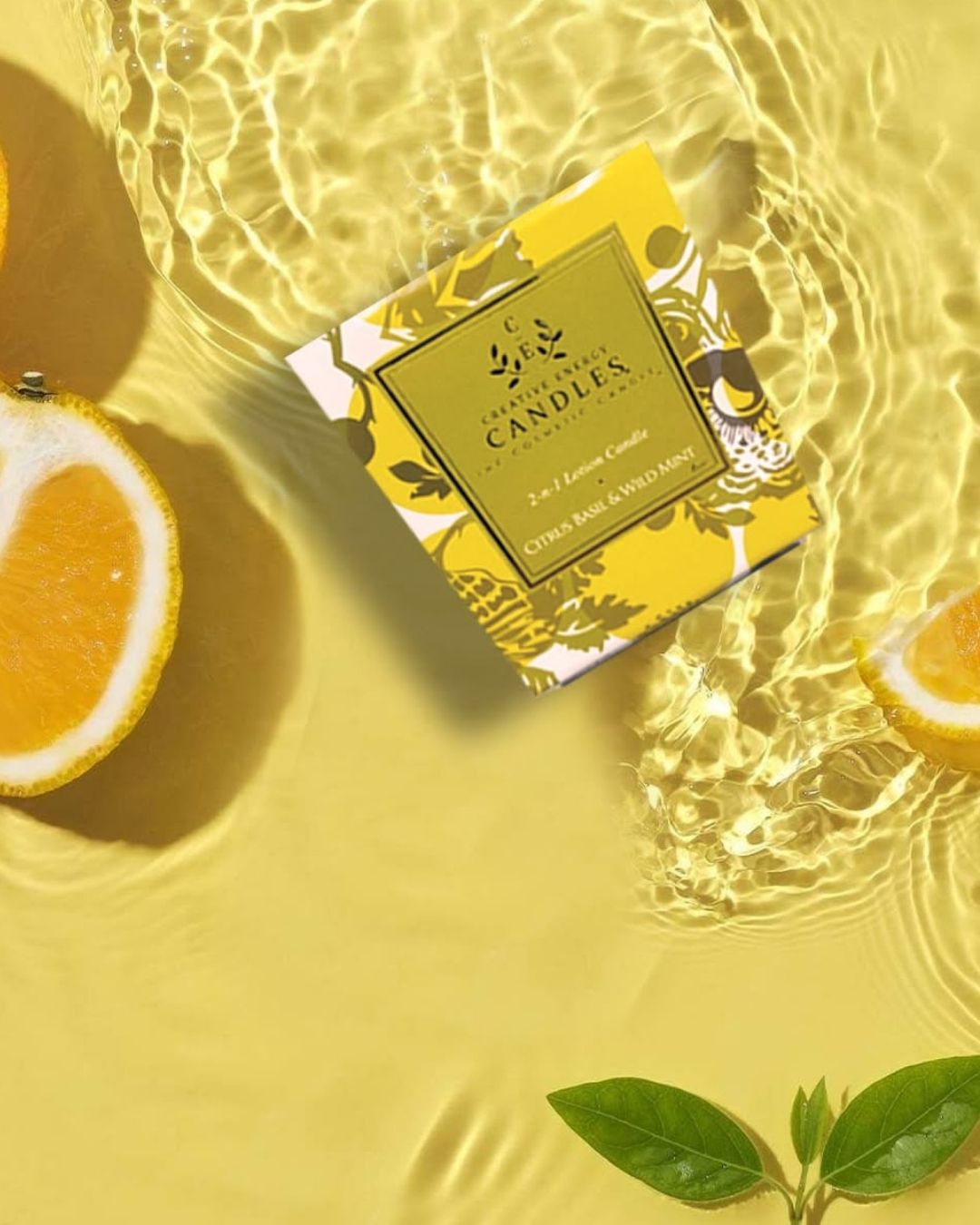 Citrus Basil & Wild Mint Soy Lotion Candle - Creative Energy Candles