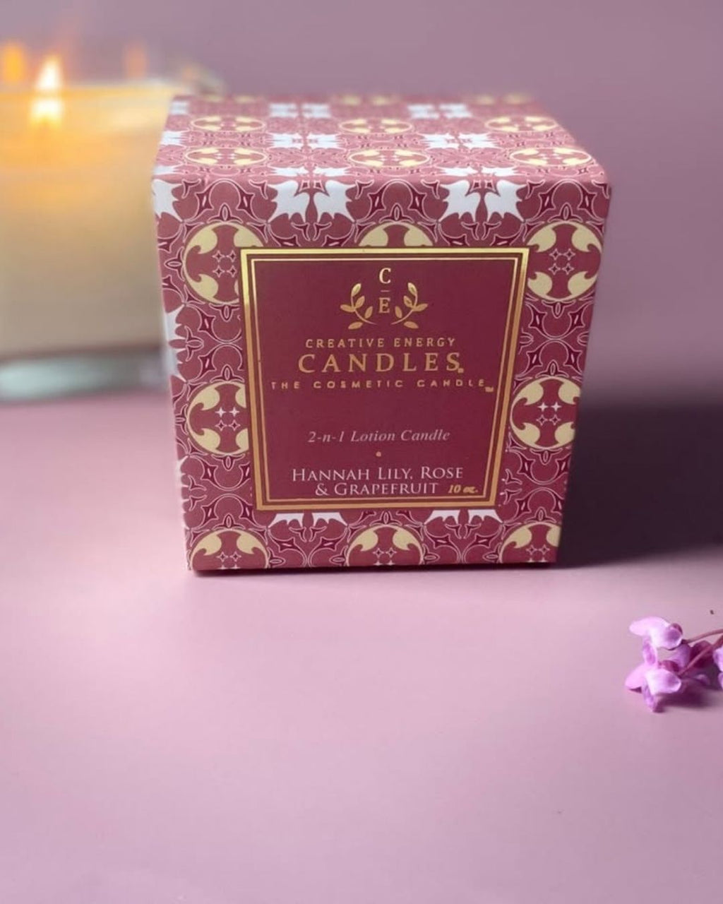 Hannah Lily, Rose & Grapefruit Soy Lotion Candle - Creative Energy Candles