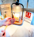 Black & Wood Candle Warmer Lamp - Creative Energy Candles