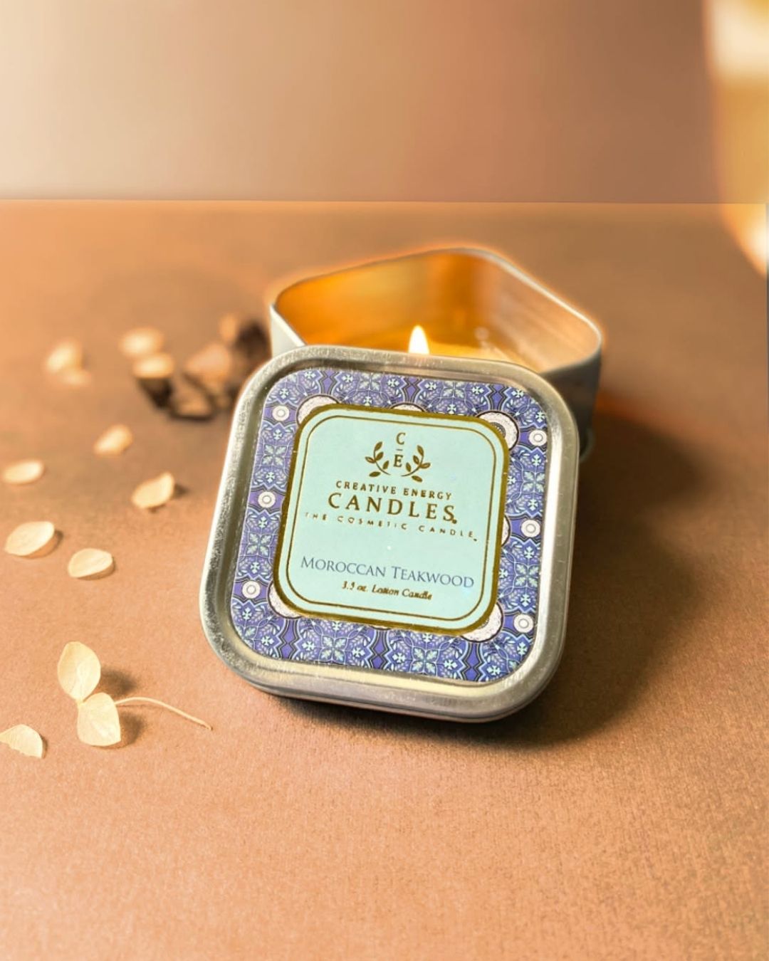 Moroccan Teakwood Soy Lotion Candle - Creative Energy Candles