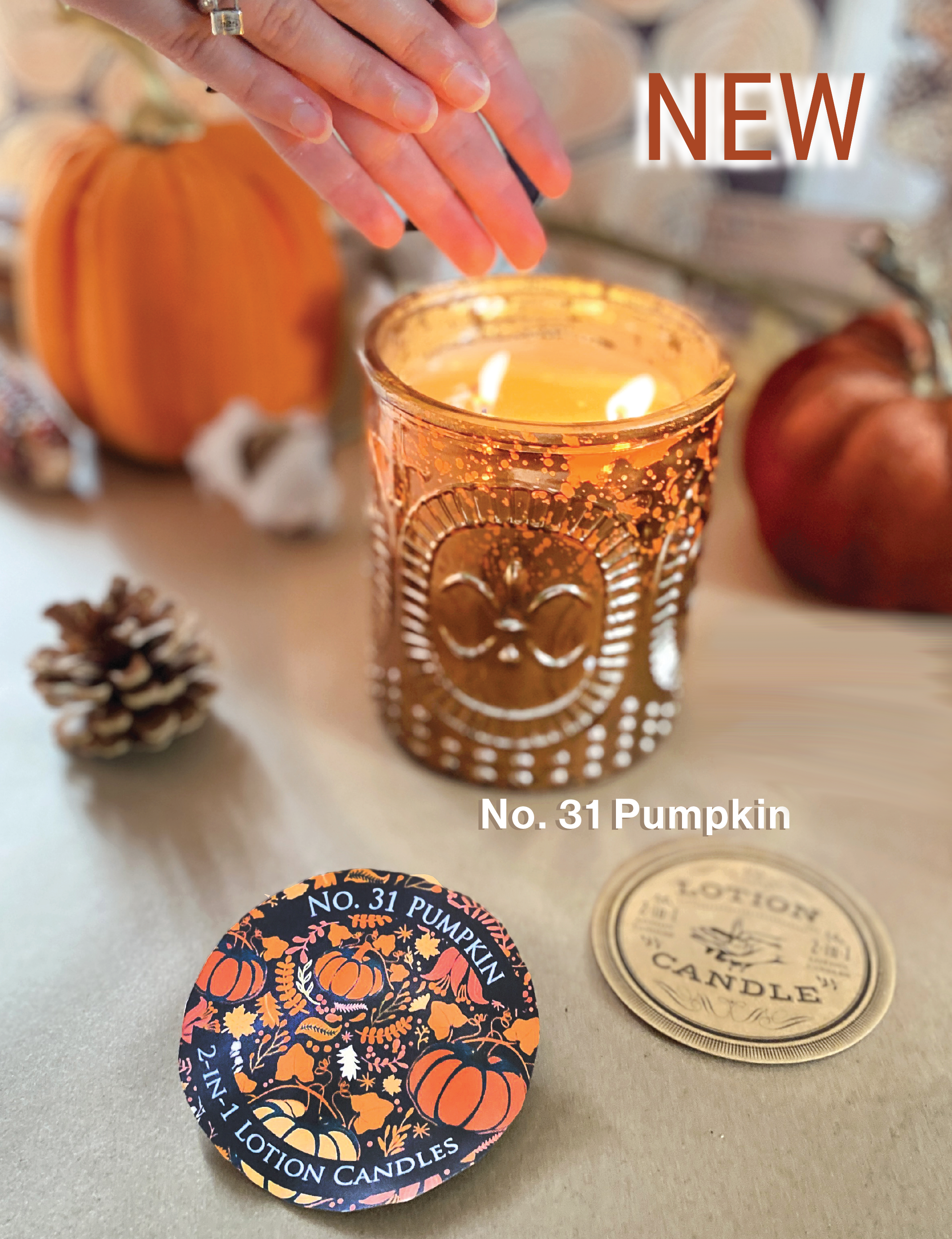 No. 31 Pumpkin 18 oz ~ Lotion Candle - Creative Energy Candles