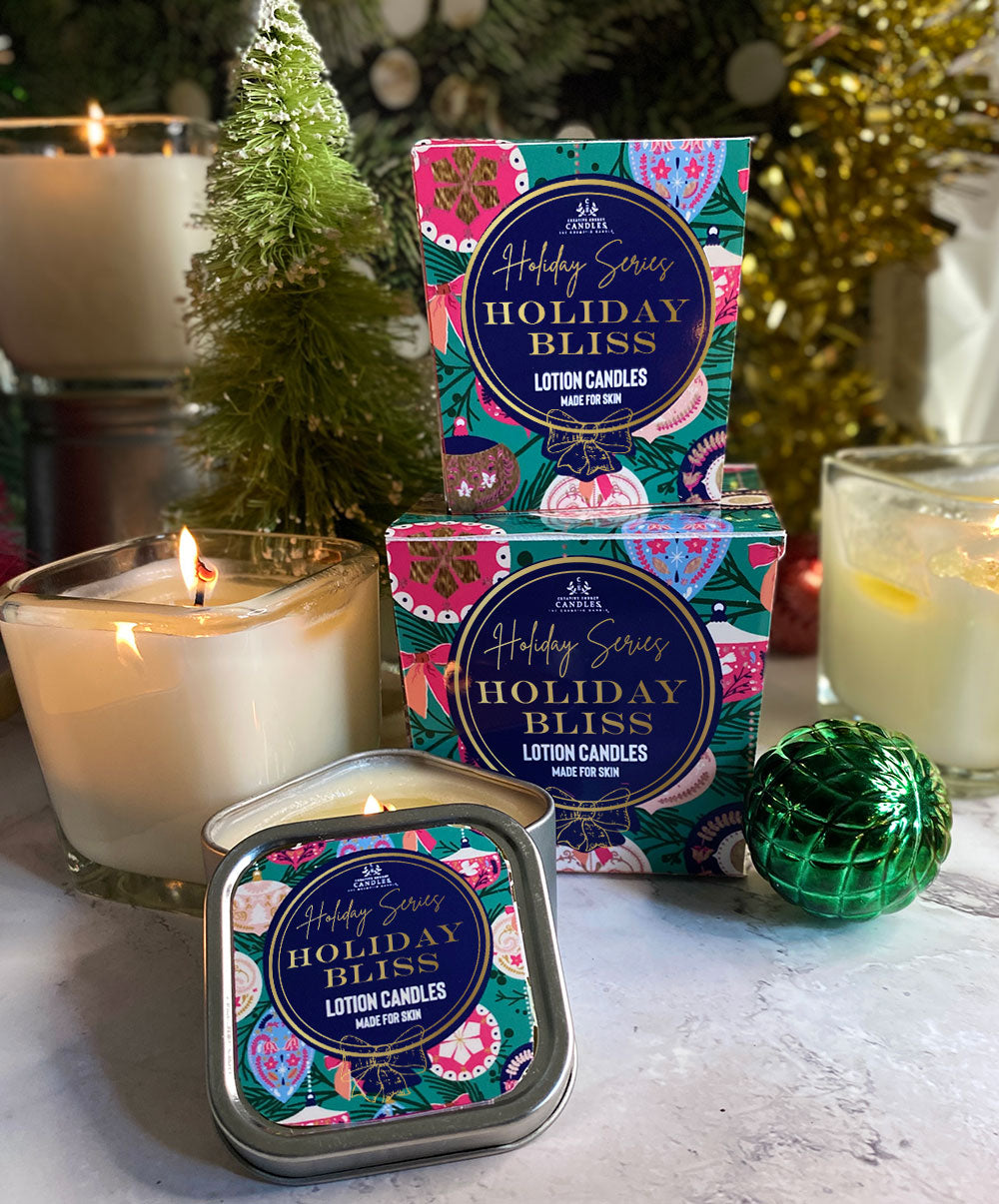 Holiday Bliss ~ Soy Lotion Candle - Creative Energy Candles