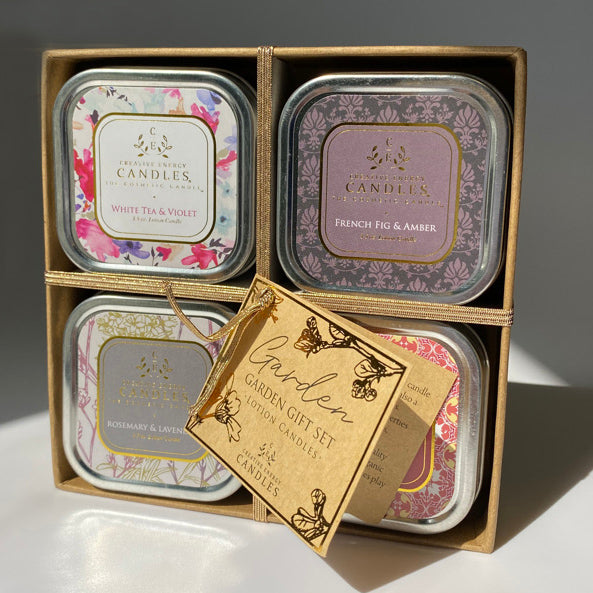 Garden Gift Set | 2-in-1 Soy Lotion Candles - Creative Energy Candles